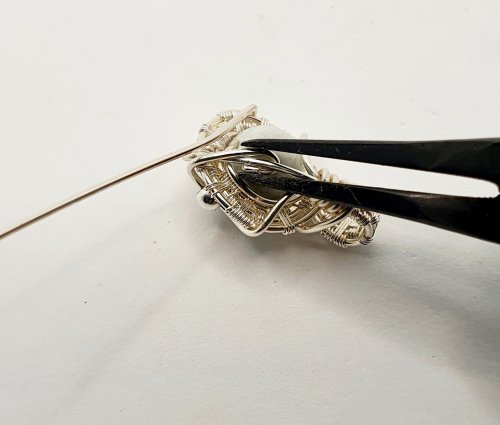 Natalie Patten's Woven Wire Pendant and Earrings Set - , Wire Weaving, Weaving, Wire Weaving, Weaving Wire, woven wire pendant and earring set