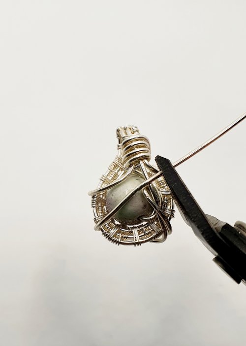 Natalie Patten's Woven Wire Pendant and Earrings Set - , Wire Weaving, Weaving, Wire Weaving, Weaving Wire, woven wire pendant and earring set