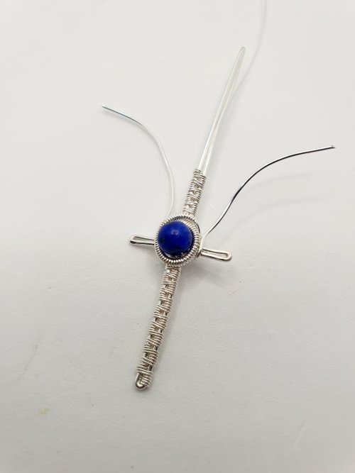 Natalie Patten's Woven Wire Cross Pendant - , Wire Weaving, Weaving, Wire Weaving, Weaving Wire, woven wire cross pendant