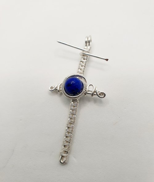 Natalie Patten's Woven Wire Cross Pendant - , Wire Weaving, Weaving, Wire Weaving, Weaving Wire, woven wire cross pendant