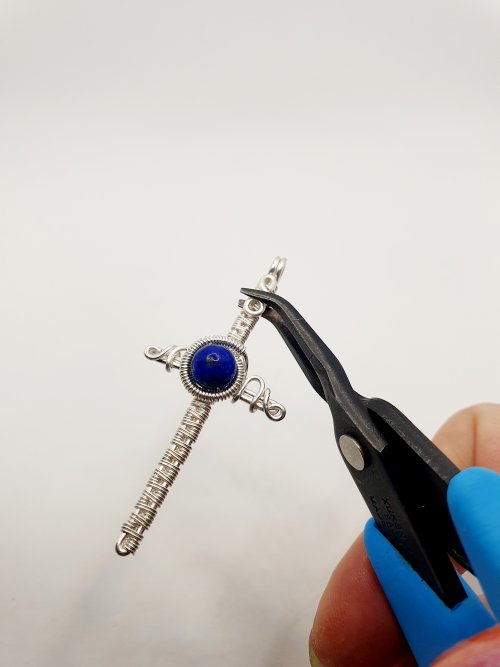 Natalie Patten's Woven Wire Cross Pendant - , Wire Weaving, Weaving, Wire Weaving, Weaving Wire, woven wire cross pendant