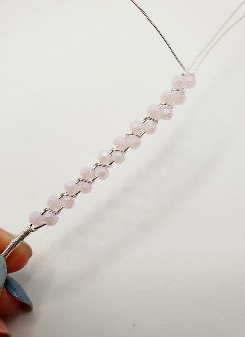 Natalie Patten's Adjustable Beaded Wire Bracelet - , Contemporary Wire Jewelry, Lashing, Wire Lashing, Wire Wrapping, Wrapping, Wire Wrapping Jewelry, adjustable beaded wire bracelet