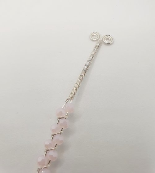 Natalie Patten's Adjustable Beaded Wire Bracelet - , Contemporary Wire Jewelry, Lashing, Wire Lashing, Wire Wrapping, Wrapping, Wire Wrapping Jewelry, adjustable beaded wire bracelet