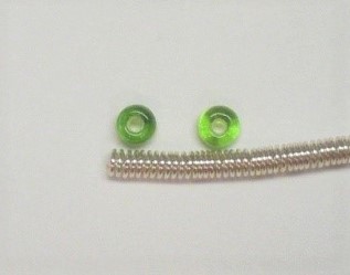 Judy Larson's Coiled, Beaded Slide - , Contemporary Wire Jewelry, Coiling, Coiling Wire, Wire Coiling, coiled beaded slide