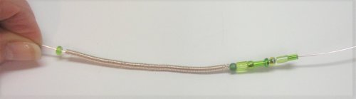 Judy Larson's Coiled, Beaded Slide - , Contemporary Wire Jewelry, Coiling, Coiling Wire, Wire Coiling, coiled beaded slide