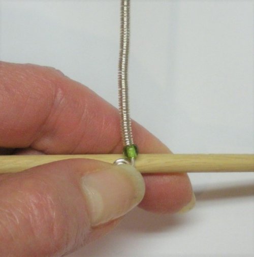 Judy Larson's Coiled, Beaded Slide - , Contemporary Wire Jewelry, Coiling, Coiling Wire, Wire Coiling, coiled beaded slide