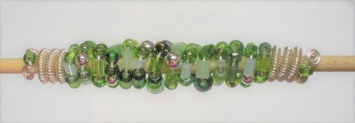 Judy Larson's Coiled, Beaded Slide - , Contemporary Wire Jewelry, Coiling, Coiling Wire, Wire Coiling, coiled beaded slide