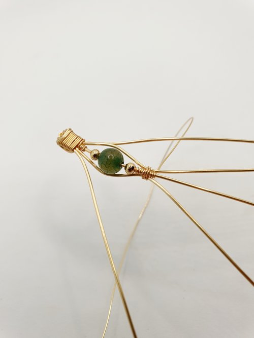 Natalie Patten's Beaded Wire Bracelet - , Contemporary Wire Jewelry, Wire Wrapping, Wrapping, Wire Wrapping Jewelry, beaded wire bracelet