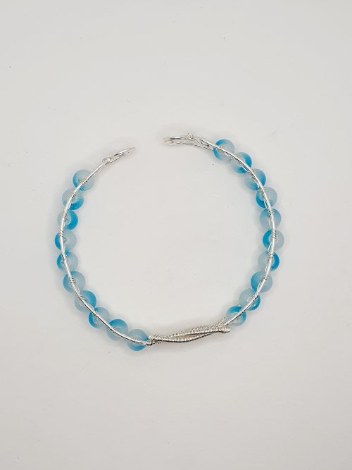 Natalie Patten's Interlocking Coil Bangle - , Contemporary Wire Jewelry, Coiling, Coiling Wire, Wire Coiling, interlocking coiled bangle