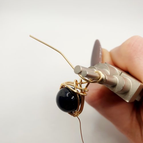 Natalie Patten's Bead and Micro-Crystal Wire Earrings - , Contemporary Wire Jewelry, Wire Wrapping, Wrapping, Wire Wrapping Jewelry, Weaving, Wire Weaving, Weaving Wire, bead and micro-crystal woven and wrapped wire earrings