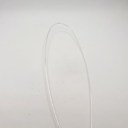 Natalie Patten's Gemstone and Spacer Bead Bangle - , Contemporary Wire Jewelry, Wire Wrapping, Wrapping, Wire Wrapping Jewelry, Beads, , Using the longer length of 1mm/18 gauge wire, bring the ends together to find the center.