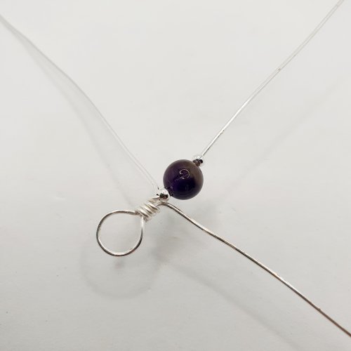 Natalie Patten's Gemstone and Spacer Bead Bangle - , Contemporary Wire Jewelry, Wire Wrapping, Wrapping, Wire Wrapping Jewelry, Beads, , On the centre wire add a spacer bead, gemstone bead and another spacer bead 