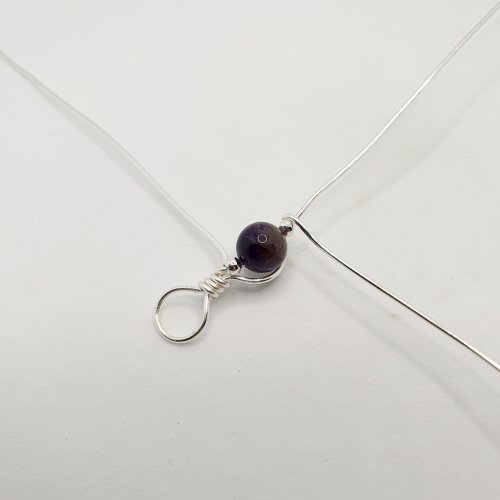 Natalie Patten's Gemstone and Spacer Bead Bangle - , Contemporary Wire Jewelry, Wire Wrapping, Wrapping, Wire Wrapping Jewelry, Beads, , Bring it back across the front of the wire