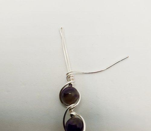 Natalie Patten's Gemstone and Spacer Bead Bangle - , Contemporary Wire Jewelry, Wire Wrapping, Wrapping, Wire Wrapping Jewelry, Beads, , wrap the outer wire around
