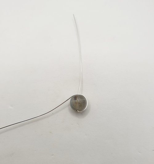 Natalie Patten's Coiled Wire Earrings - , Contemporary Wire Jewelry, Coiling, Coiling Wire, Wire Coiling, curve the wire around the bead