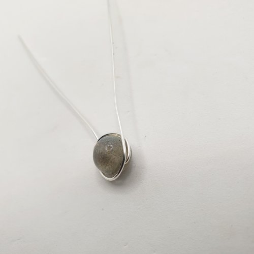 Natalie Patten's Coiled Wire Earrings - , Contemporary Wire Jewelry, Coiling, Coiling Wire, Wire Coiling, continue to curve the wire around the bead
