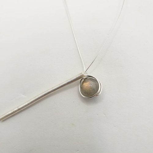 Natalie Patten's Coiled Wire Earrings - , Contemporary Wire Jewelry, Coiling, Coiling Wire, Wire Coiling, anchor the wire