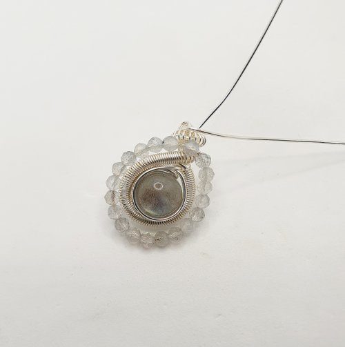 Natalie Patten's Coiled Wire Earrings - , Contemporary Wire Jewelry, Coiling, Coiling Wire, Wire Coiling, encircle the coiled wire with the crystals