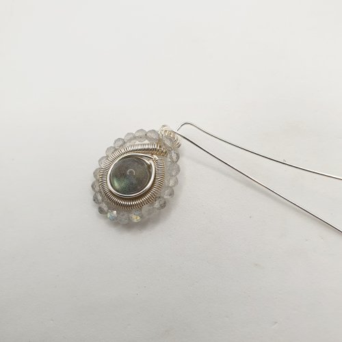 Natalie Patten's Coiled Wire Earrings - , Contemporary Wire Jewelry, Coiling, Coiling Wire, Wire Coiling, bend the top wire