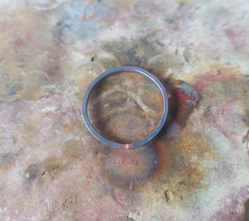 Kylie Jones's Beaded RIng Pendant - , Contemporary Wire Jewelry, Texturing, Butane Torch, Soldering, Solder, solder the ring closed