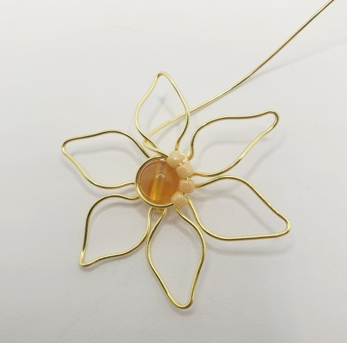 Natalie Patten's Wire Flower Component - , Contemporary Wire Jewelry, Wire Wrapping, Wrapping, Wire Wrapping Jewelry, secure the wire