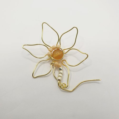 Natalie Patten's Wire Flower Component - , Contemporary Wire Jewelry, Wire Wrapping, Wrapping, Wire Wrapping Jewelry, fix the wire in place