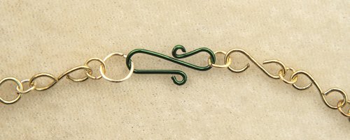 Nancy Chase's Canna Leaf Wire Tornado Bead Necklace - , Contemporary Wire Jewelry, Wire Wrapping, Wrapping, Wire Wrapping Jewelry, add a clasp to the necklace