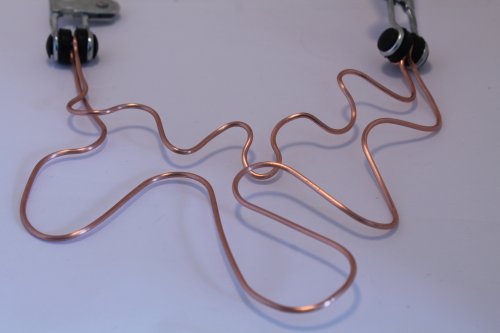 Judy Freyer Thompson's Freeform Wire Necklace - , Contemporary Wire Jewelry, Forging, Forging Jewelry, Jewelry Forging, Loops, Wire Loop, Wrapped Wire Loop, make bends in the wire