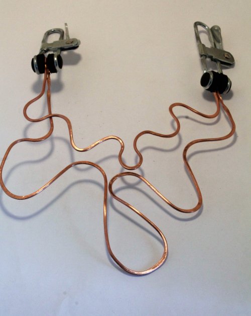 Judy Freyer Thompson's Freeform Wire Necklace - , Contemporary Wire Jewelry, Forging, Forging Jewelry, Jewelry Forging, Loops, Wire Loop, Wrapped Wire Loop, align the wires