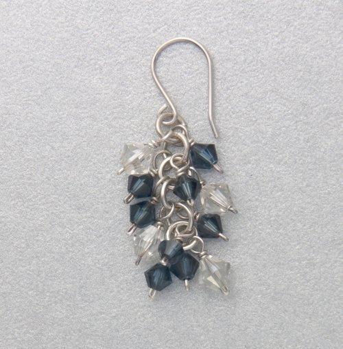 Kylie Jones's Crystal Burst Earrings - , Chain Maille Jewelry, Making Chain, Chain Making , Loops, Wire Loop, Wrapped Wire Loop, 