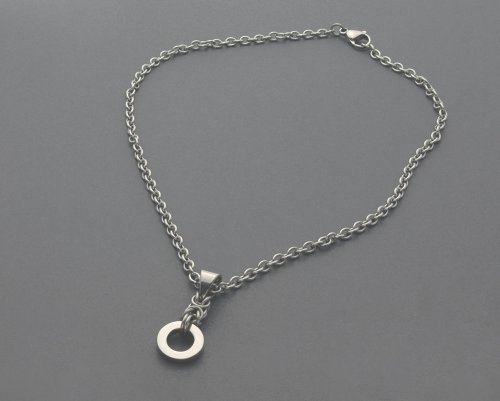 Stainless Steel Chain Maille Circle Pendant 