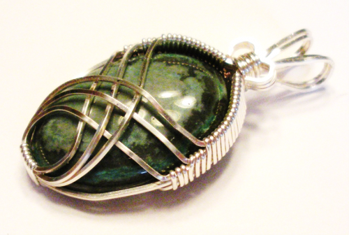 Art Deco Wire Wrapped Pendant