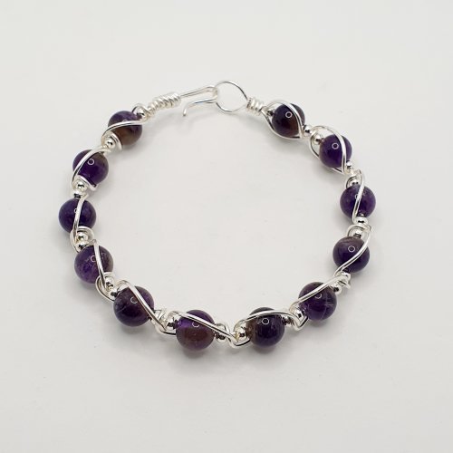 Gemstone and Spacer Bead Bangle