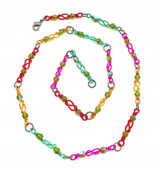 Blazing Tulips Celtic Knot Necklace
