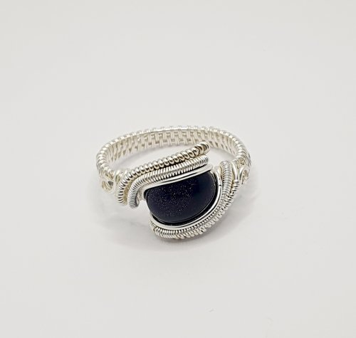 Woven Wire Wrapped Cabochon Ring