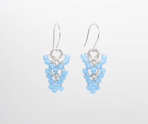 Beaded Elf Weave Chain Maille Earrings