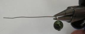 Judy Larson's Wire Wrapped Loops - , Findings & Components, Toggles & Clasps, Earwire & Headpin, Coiling, Coiling Wire, Wire Coiling, Findings, Clasps, Components, Loops, Wire Loop, Wrapped Wire Loop, Wire Wrapping, Wrapping, Wire Wrapping Jewelry, Using round nose pliers to bend wire