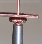 Judy Larson's Using a Tile to Cut Rivets - , Metalwork, How To Punch Holes, Hole Punching, Punch A Hole, Riveting, Riveting Techniques, Wire Rivets, Tools, Setting ball head copper rivet