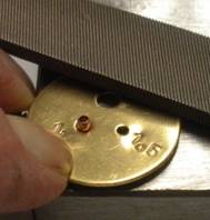 Judy Larson's Using Tiles on Tube Rivets and Eyelets - , Metalwork, How To Punch Holes, Hole Punching, Punch A Hole, Riveting, Riveting Techniques, Wire Rivets, Design, Tools, Filing a rivet tube