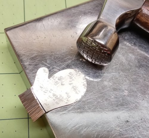 Judy Larson's Separating Distinct Textures on a Single Piece of Metal - , Wire Jewelry Design, Texturing, separating textures on a single piece