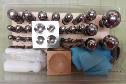 Judy Larson's Storing Dapping Blocks and Punches - , Store Wire Jewelry, , storing dapping punches