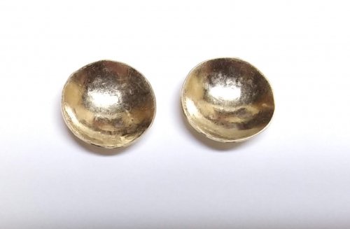 Judy Larson's Soldering a Dome to a Backplate - Option 1: Heavily Textured Dome and Smooth Backplate: The uneven lower edge of the dome provides an avenue for the air to escape., Metalwork, Butane Torch, Soldering, Solder, Soldering a dome to a back plate