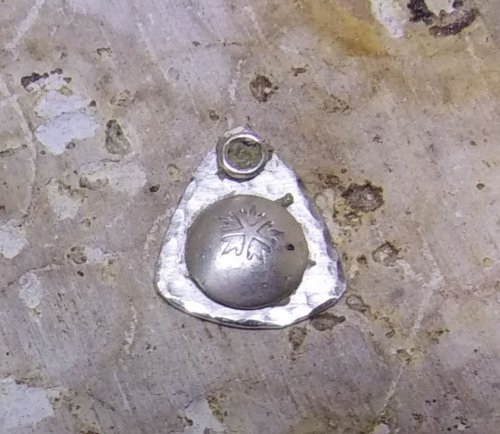 Judy Larson's Soldering a Dome to a Backplate - , Metalwork, Butane Torch, Soldering, Solder, Soldering a dome to a back plate