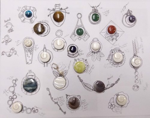 Judy Larson's Eye of Shiva AKA Pacific Cat's Eye  - , Wire Jewelry Design, Design, eye of shiva pacific cat's eye