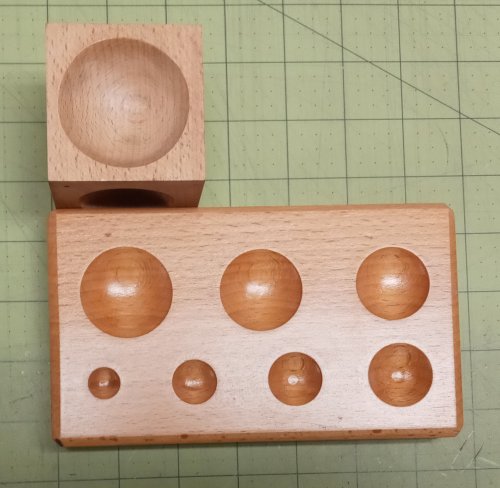Judy Larson's Basic Round Well Wood Dapping Blocks - , Tools For Wire Jewelry, Tools, wood dapping blocks