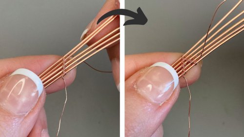 Elizabeth Schultz's Keeping Your Base Wires Together - , Wire Weaving, Weaving, Wire Weaving, Weaving Wire, stacking base weaving wires