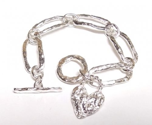Judy Larson's Adding Hearts to Your Designs - , Wire Jewelry Design, Design, scrap silver bracelet