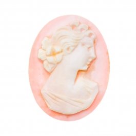 35x27mm Pink Shell Cameo