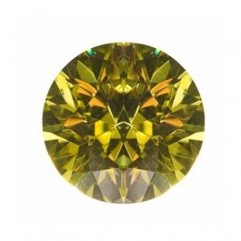 10mm Round Peridot CZ - Pack of 1