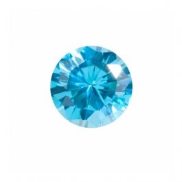 6mm Round Blue Topaz CZ - Pack of 2